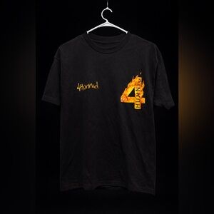 4Hunnid Black and Orange Graphic Tee